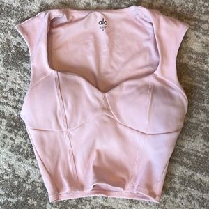 Alo Yoga Crop Top Pale Pink 2022 NEW